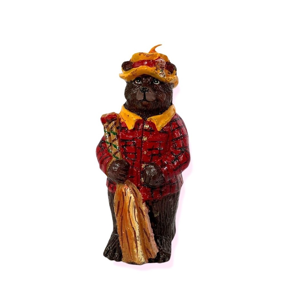 Two's Company Vintage Figural Novelty Camping Bear Candle
